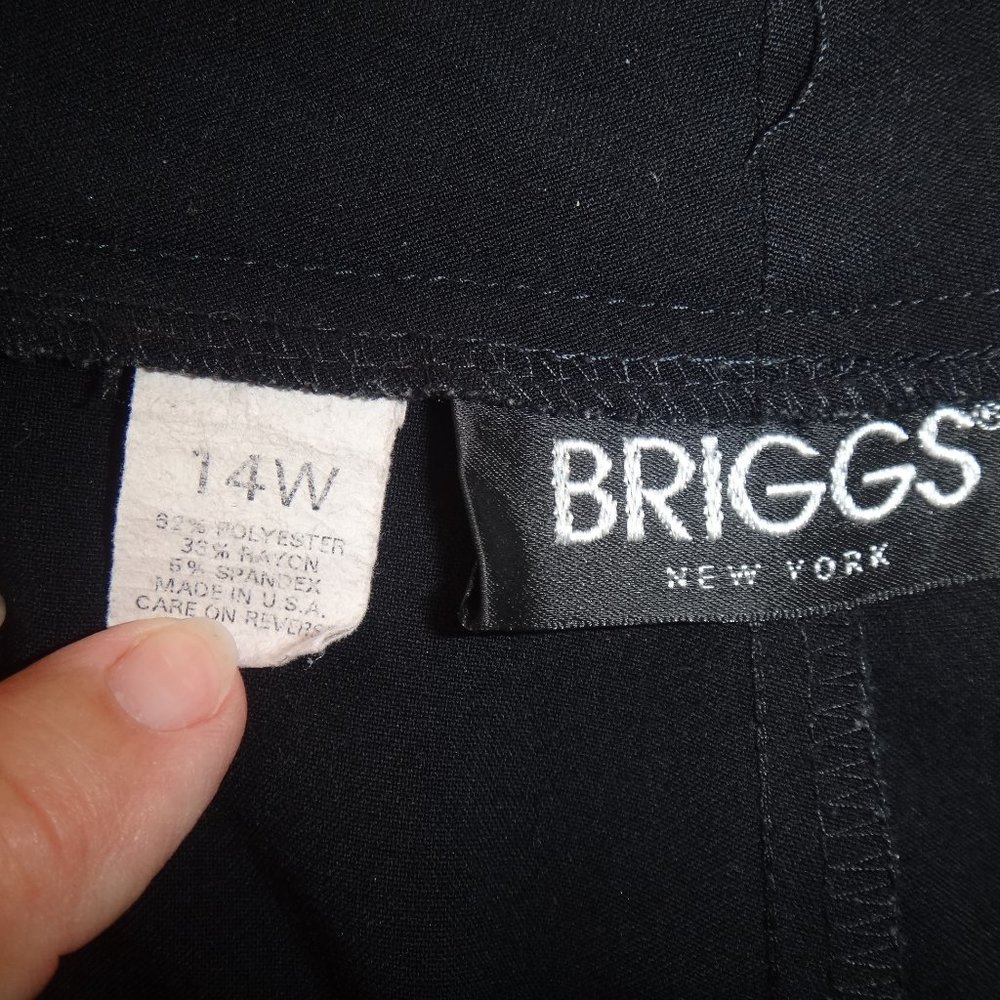 Women's Black Dress Pants Formal, Long Size 14 W - Picture 3 of 4